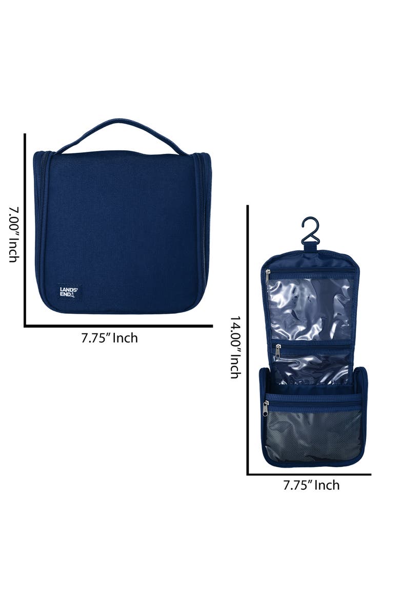 Small Hanging Toiletry Bag for Travel, Canvas Hanging Dopp Kit Hygiene Bag, Alternate, color, Navy