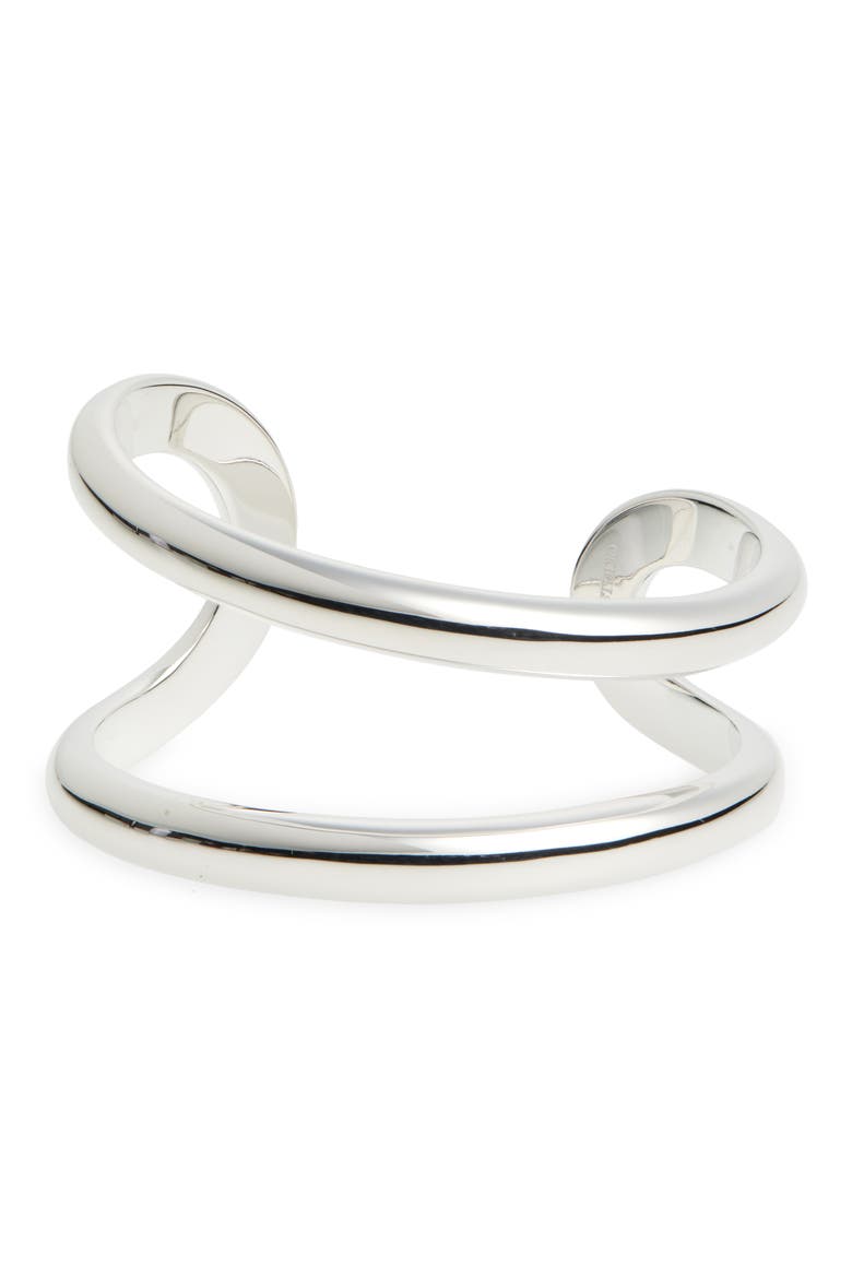 The Maggie Cuff Bracelet, Main, color, SILVER