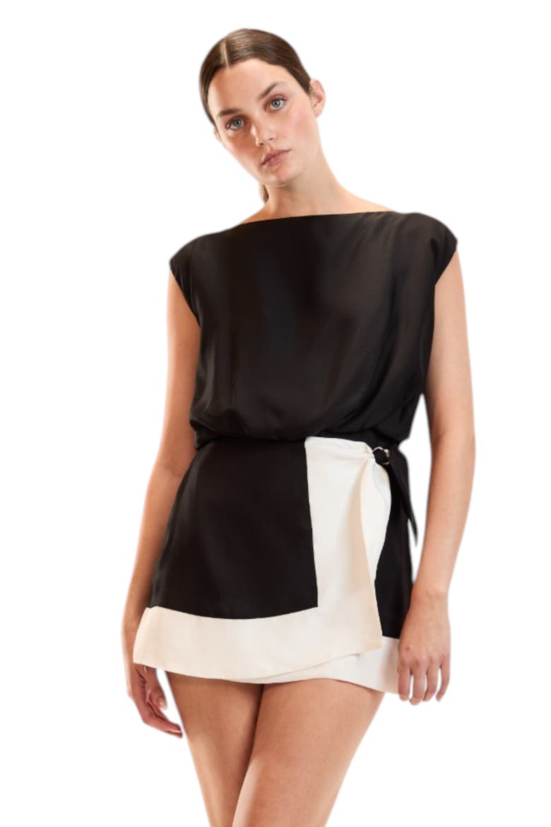 Domino Dress, Alternate, color, Black
