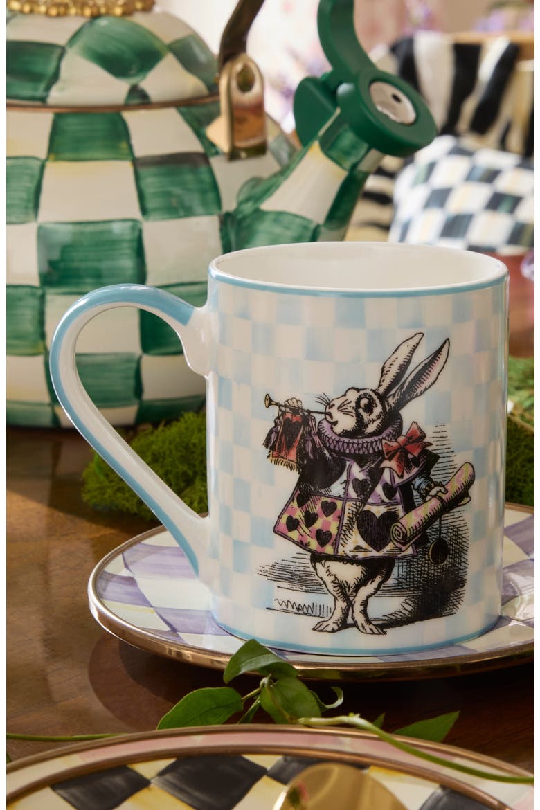 Royal Rabbit Mug, Alternate, color, BLUE