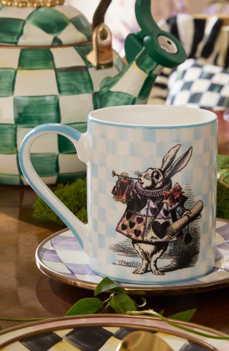 MACKENZIE CHILDS Royal Rabbit Mug, Alternate, color, Blue