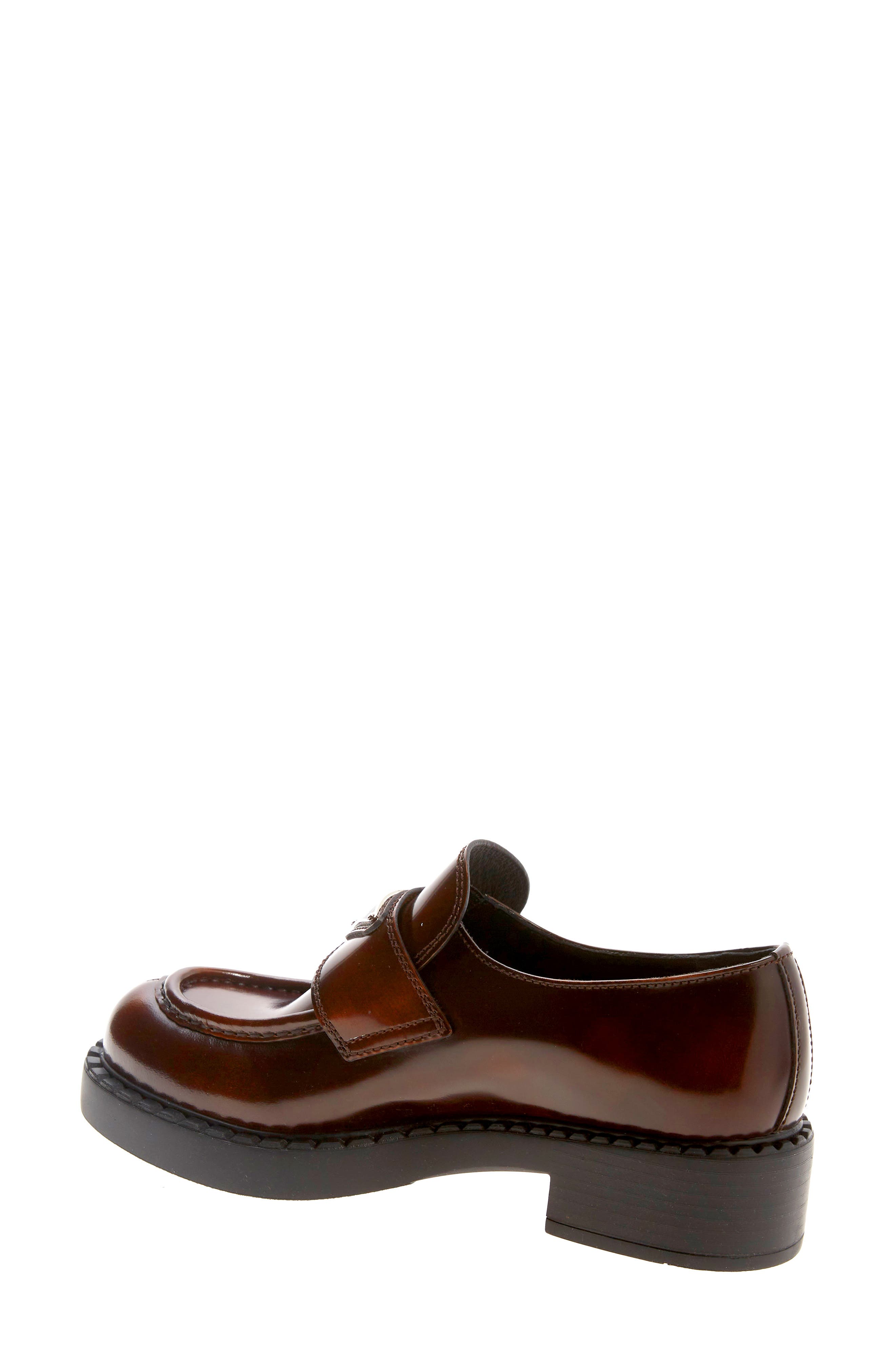 Prada Triangle Logo Loafer, Alternate, color, 