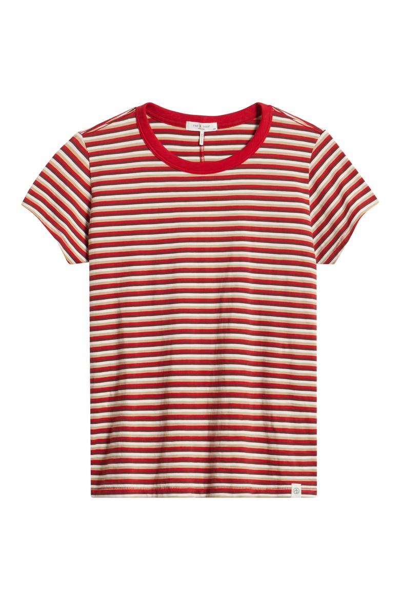 The Slub Stripe T-Shirt, Alternate, color, RED BURGUNDY MULTI
