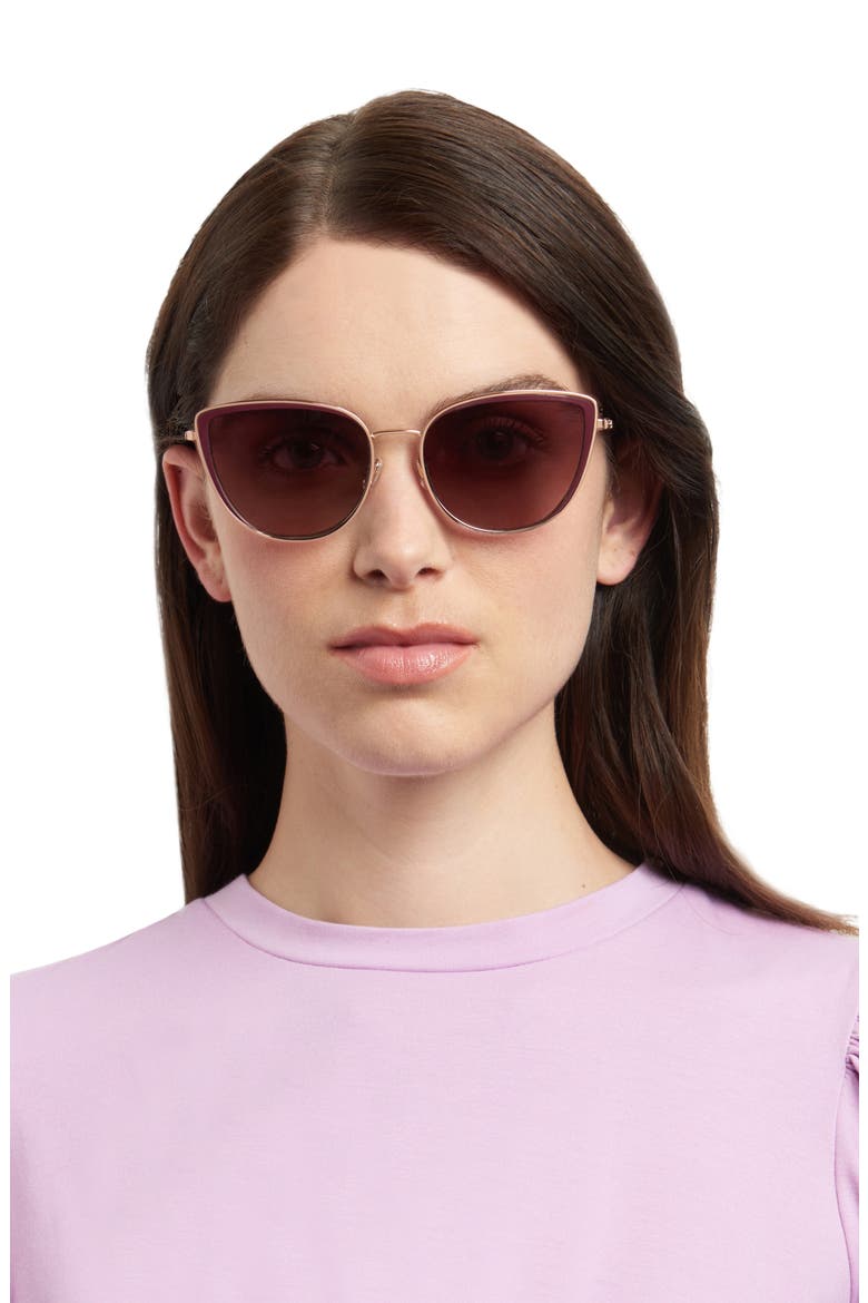 staci 56mm gradient cat eye sunglasses, Alternate, color, 0AU2-3X