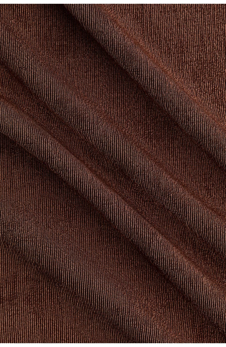 H&M Cowl-neck Halterneck Dress, Alternate, color, Brown