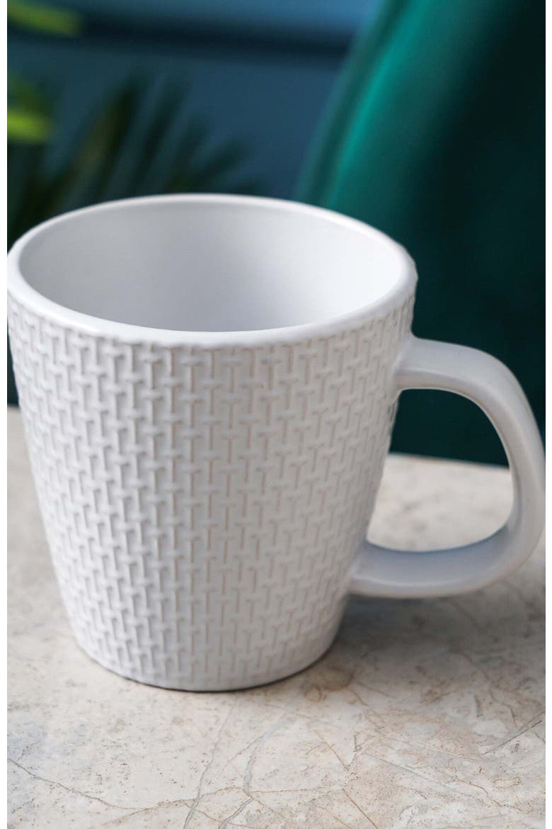 Olivia Stoneware 4-Piece Mug Set, Alternate, color, White