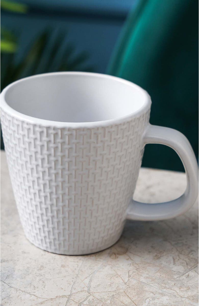 Stone Lain Olivia Stoneware 4-Piece Mug Set, Alternate, color, White