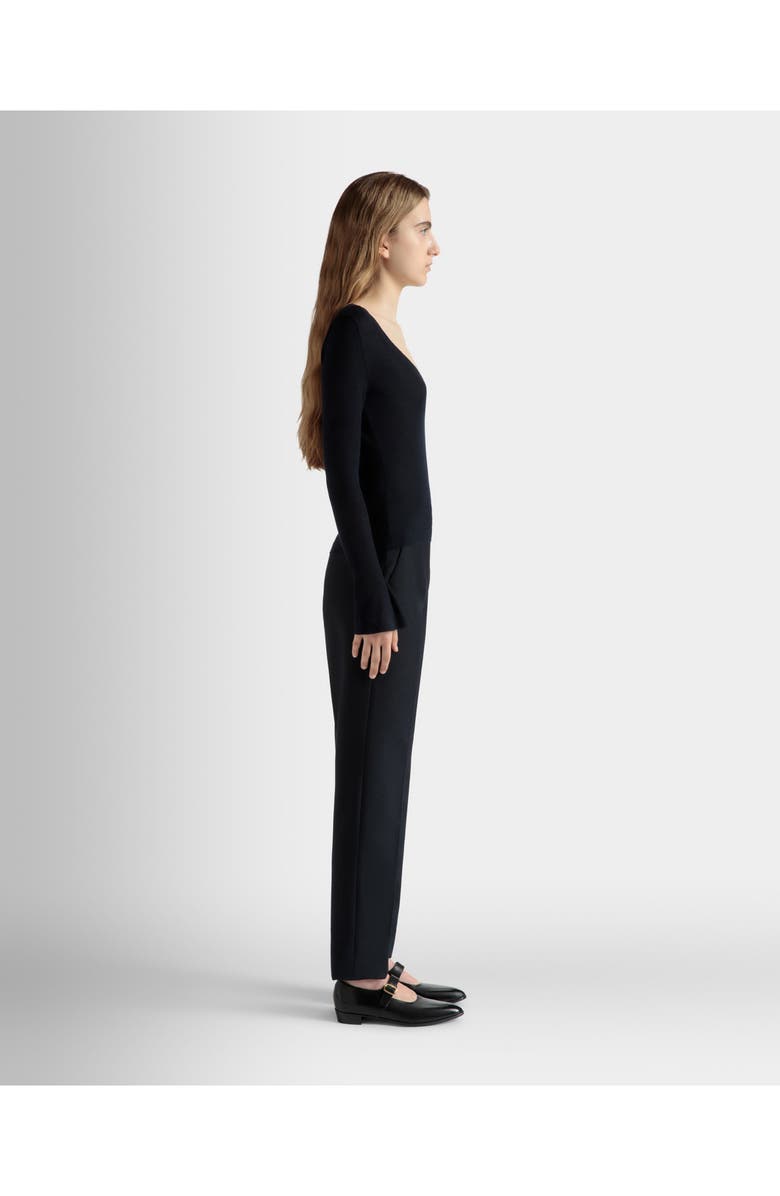 Bally V-Neck Knit Top, Alternate, color, Blue