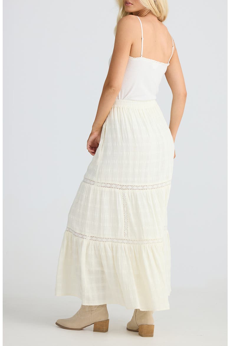 Aurora Tiered Maxi Skirt, Alternate, color, OFF WHITE