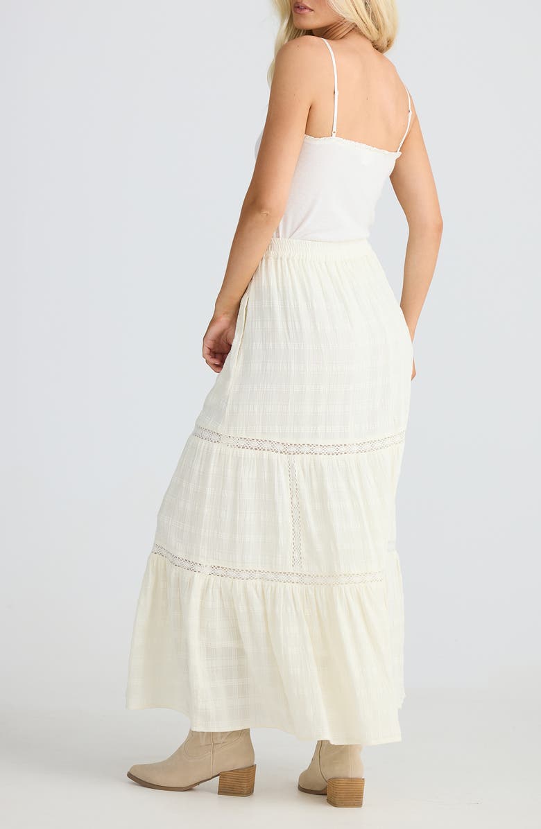 Talisman the Label Aurora Tiered Maxi Skirt, Alternate, color, Off White