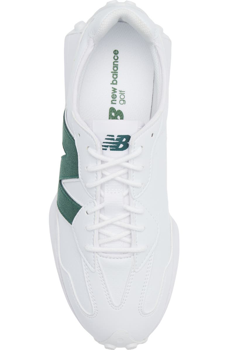 New Balance 327 Waterproof Spikeless Golf Shoe, Alternate, color, White / Green