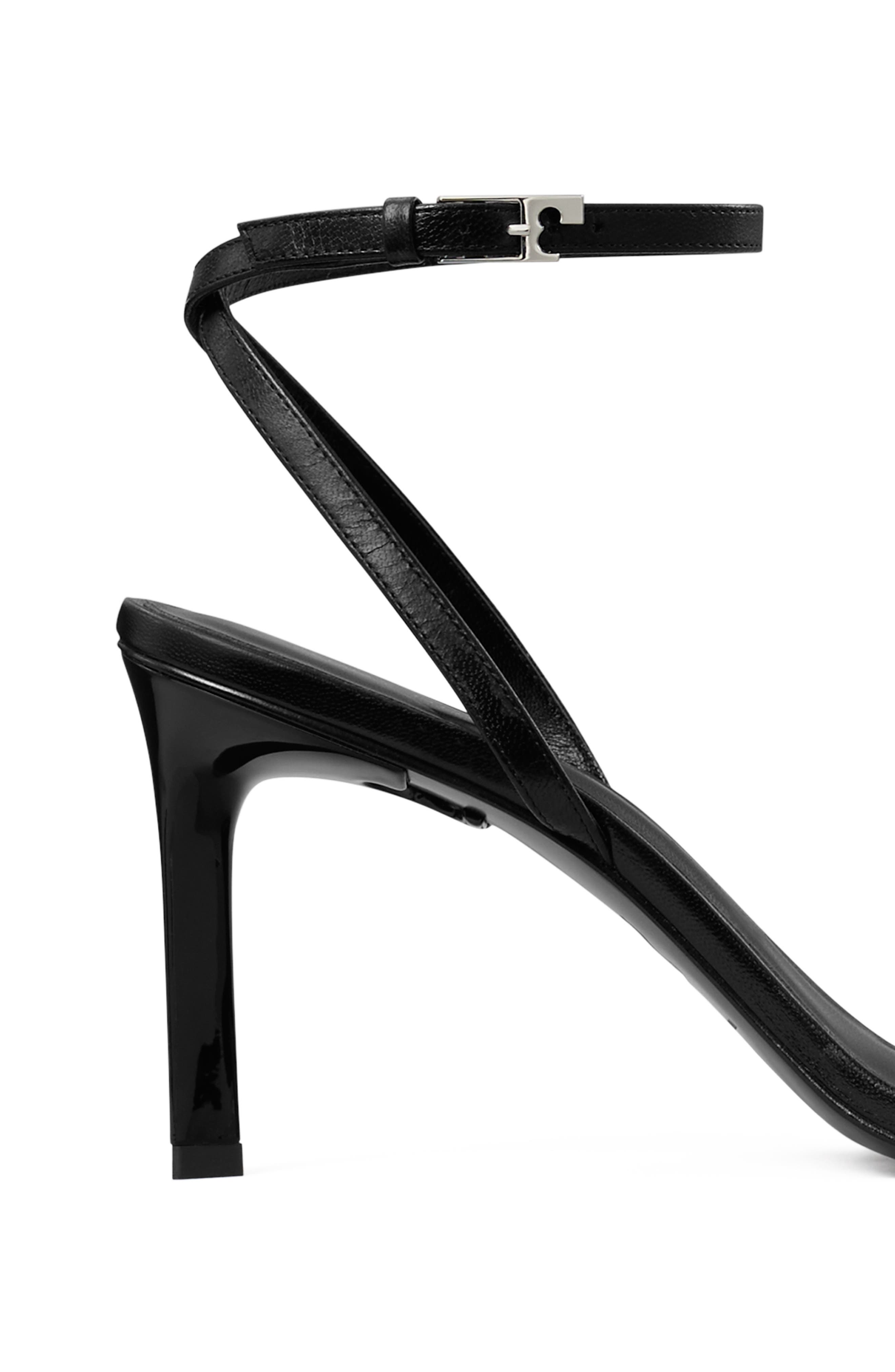 Tory Burch Gigi Leather Sandal, Alternate, color, Black