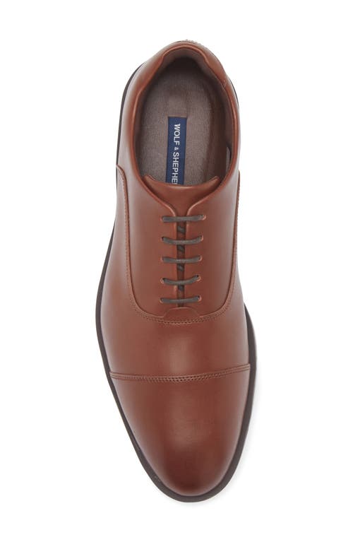 Wolf & Shepherd Men's Closer Leather Oxford Dress Shoes In Brown Oxford