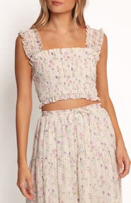 Petal & Pup Amberlyn Floral Embroidered Smocked Camisole