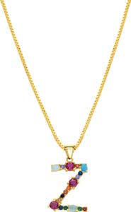 Adornia CZ Initial Pendant Necklace