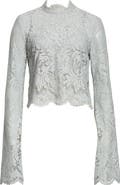 A.L.C. Margot Lace Mock Neck Top