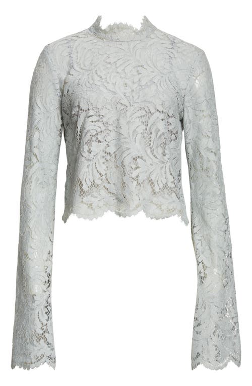 A.l.c . Margot Lace Mock Neck Top In Gray