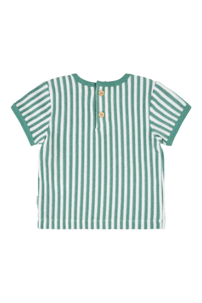 Stripe Terry Top & Shorts Set, Alternate, color, TURQUOISE