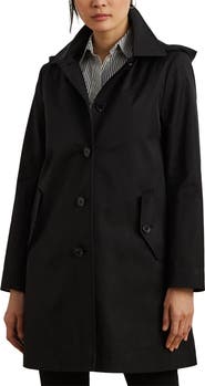 Lauren Ralph Lauren Longline Raincoat with Removable Hood