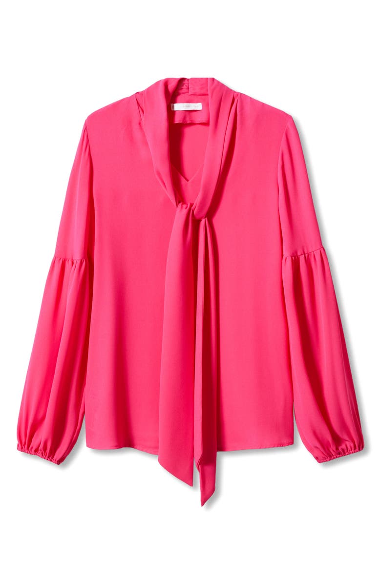 MANGO Balloon Sleeve Top, Alternate, color, Fuchsia