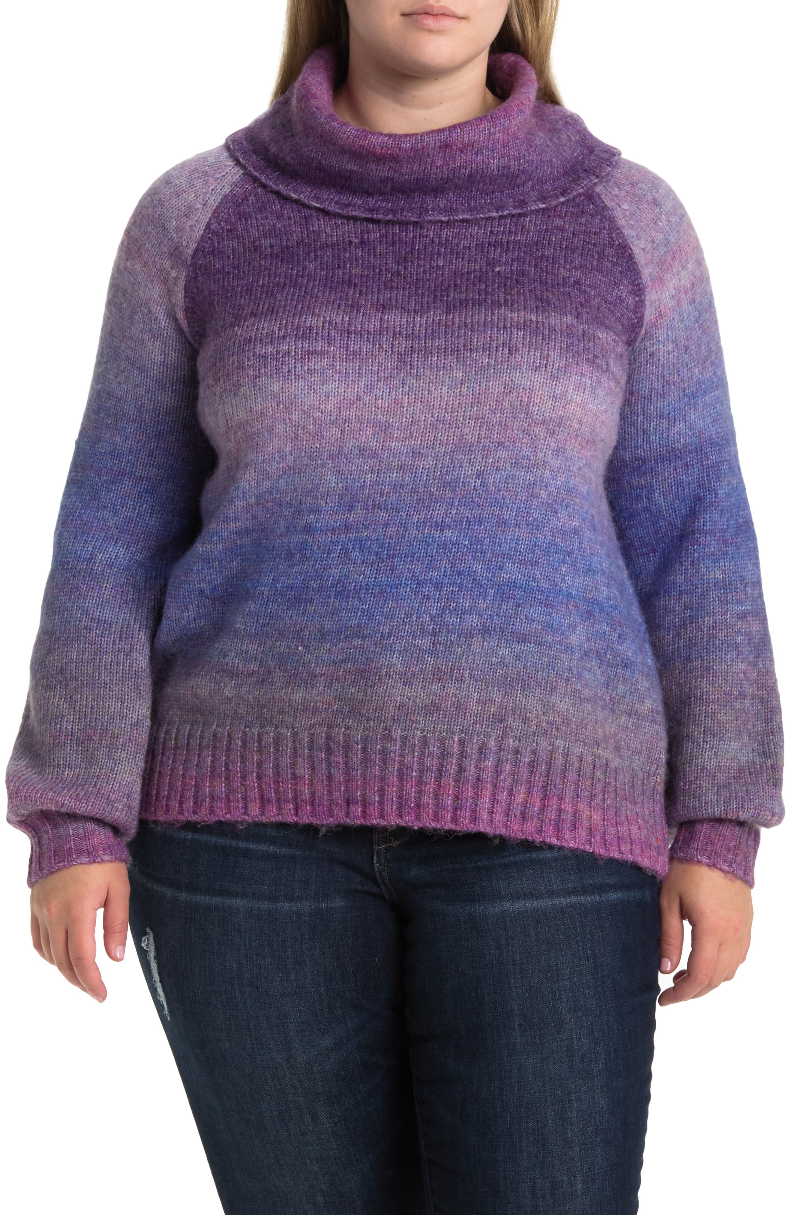 Single Thread Cowl Neck Ombré Sweater | Nordstromrack