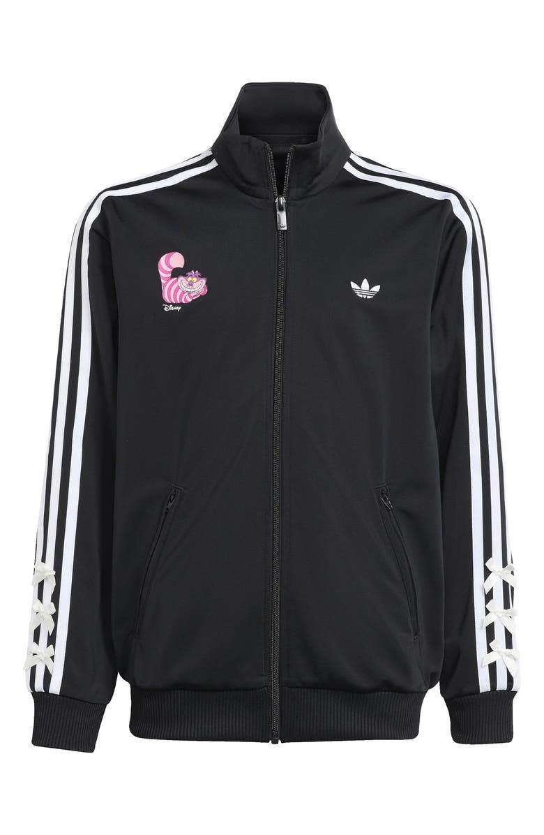 adidas x Disney Alice in Wonderland Kids' Firebird Track Jacket, Main, color, Black/ White