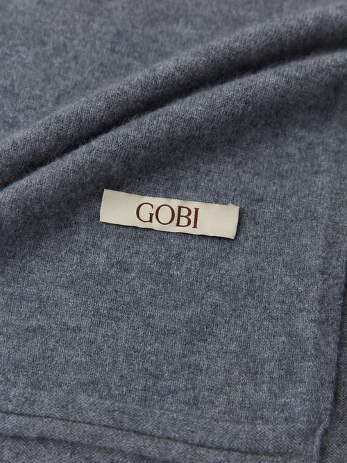 Gobi Cashmere Cashmere Jersey Knit Scarf In Gray