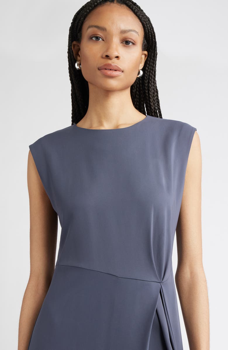 Front Pleat Midi Dress