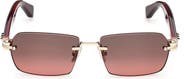 Christian Louboutin 56mm Rectangular Sunglasses