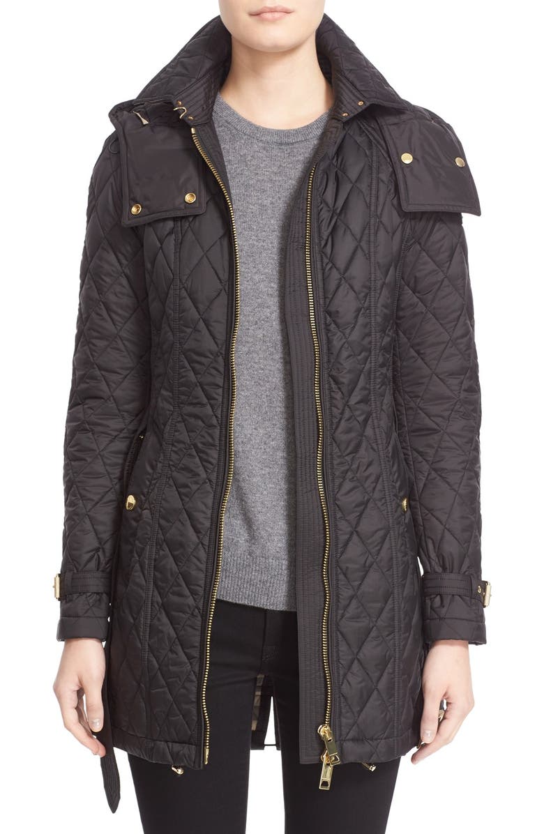 Burberry Bellbridge Technical Quilted Parka, Main, color, 
