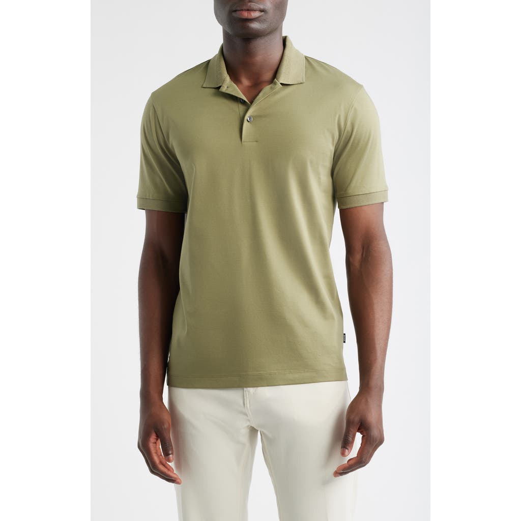 Hugo Boss Boss Phillipson Mercerized Cotton Polo In Multi
