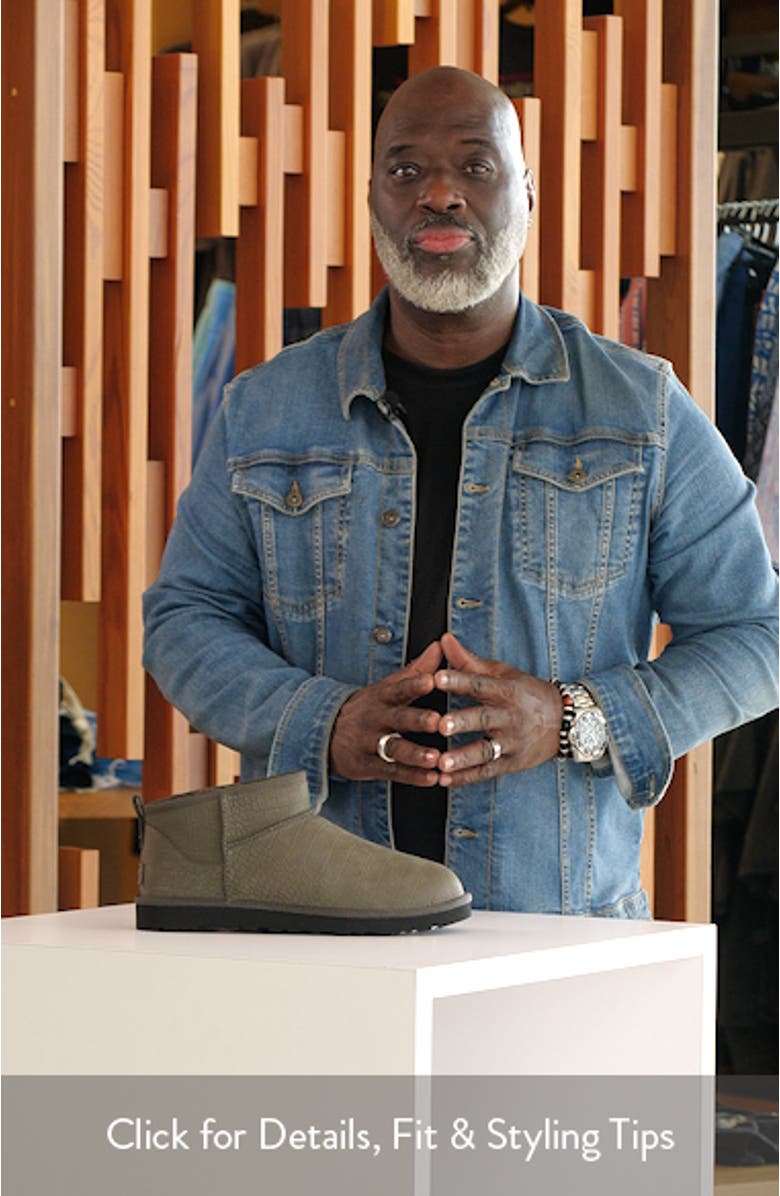 Classic Embossed Genuine Shearling Lined Boot, sales video thumbnail