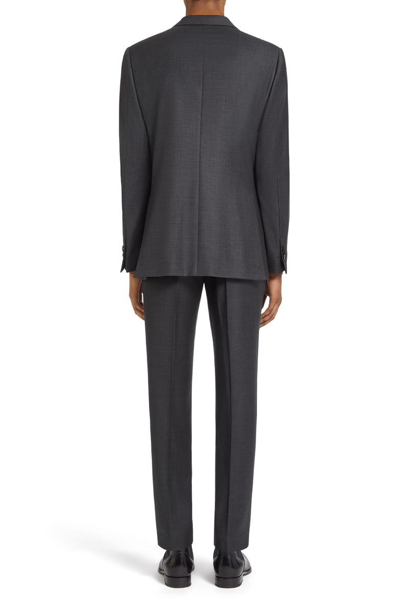 Pin Dot Trofeo Milano Wool Suit, Alternate, color, DARK GREY