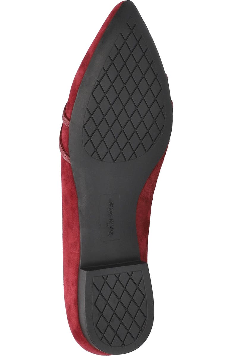 Bella Vita Rhea Ballet Flat, Alternate, color, Burgundy Kidsuede Leather