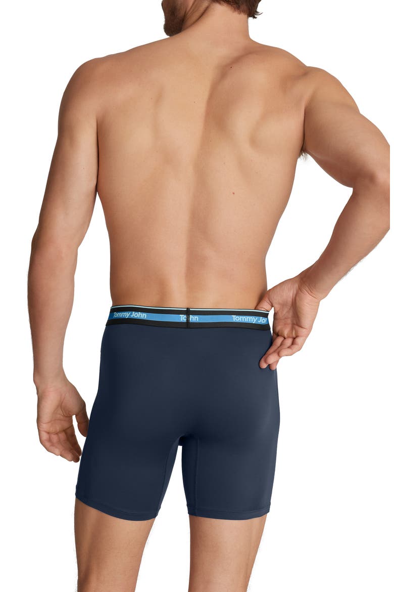 3-Pack Comfort Micro 6-Inch Boxer Briefs, Alternate, color, DRESS BLUES W BONNIE