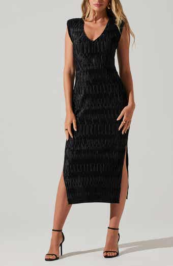 ASTR the Label Nyah Ruched Velvet Dress