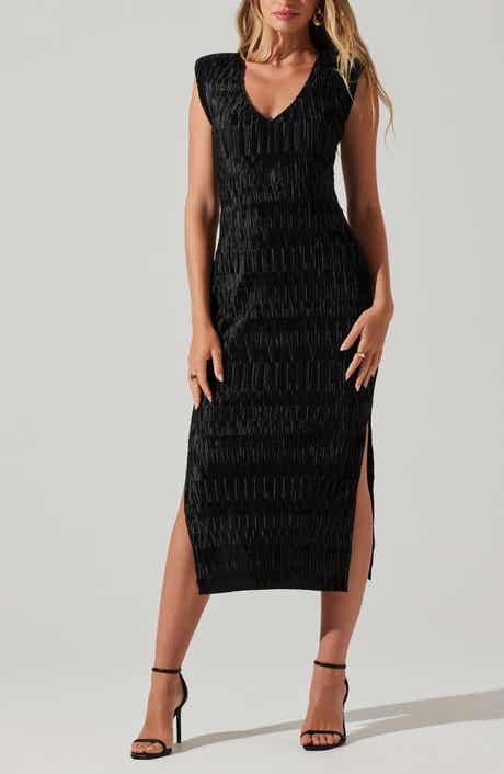 ASTR the Label Nyah Ruched Velvet Dress