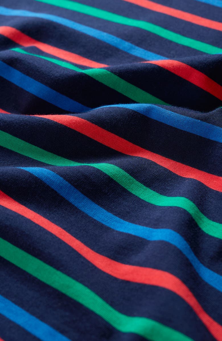 Seasalt Cornwall Sailor Stripe Three-Quarter Sleeve Organic Cotton Top, Alternate, color, Tri Breton Maritime Glade