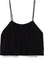 MANGO Bubble Hem Crop Top