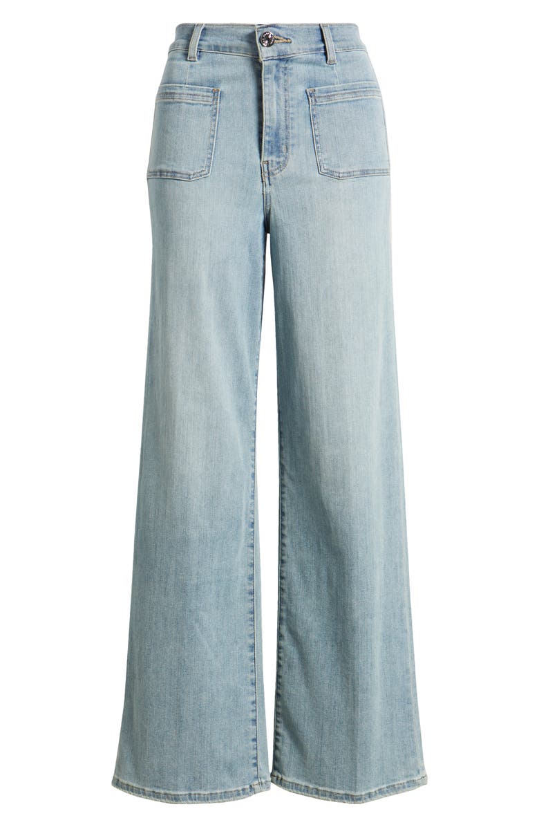 FRAME Le Slim Palazzo Bardot Pocket Wide Leg Jeans, Alternate, color, Wilson Clean