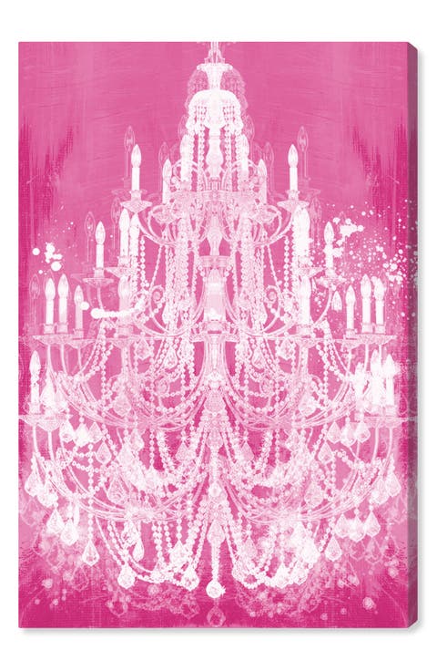 Candles Chandelier Canvas Wall Art