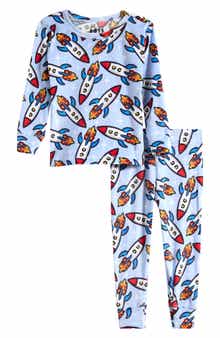 Kids' Luxe Goals Snug Fit Velour Pajamas