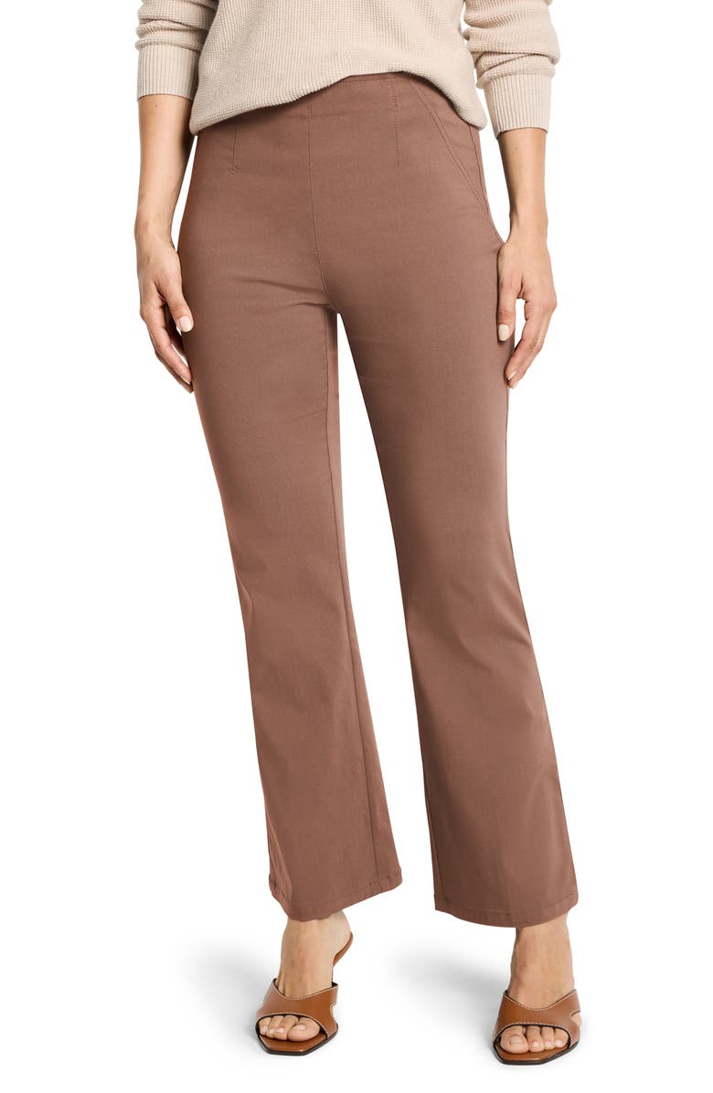 NIC+ZOE Berkeley Wonderstretch Ankle Bootcut Pants, Main, color, Cocoa