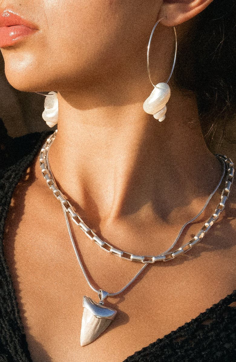 Child of Wild Sea Spiral Shell Hoops, Alternate, color,