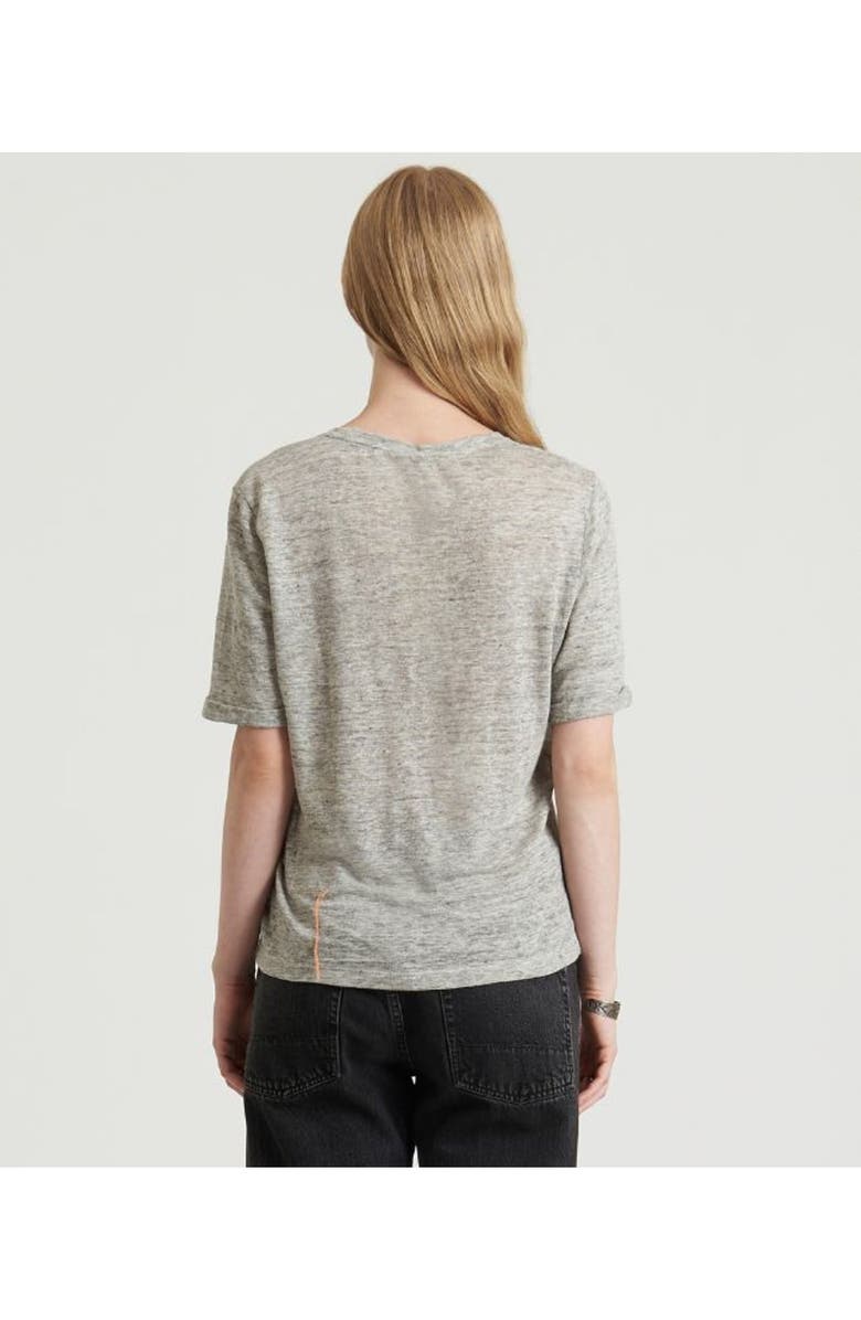 Fortela Charlie Henley Linen Jersey T-Shirt, Alternate, color, Grey