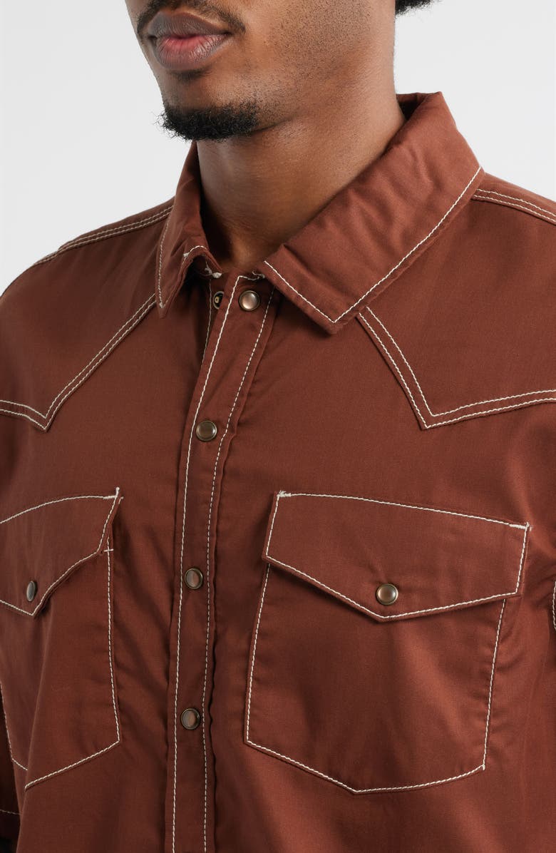 Dickies River Ranch Short Sleeve Snap-Up Shirt, Alternate, color, 