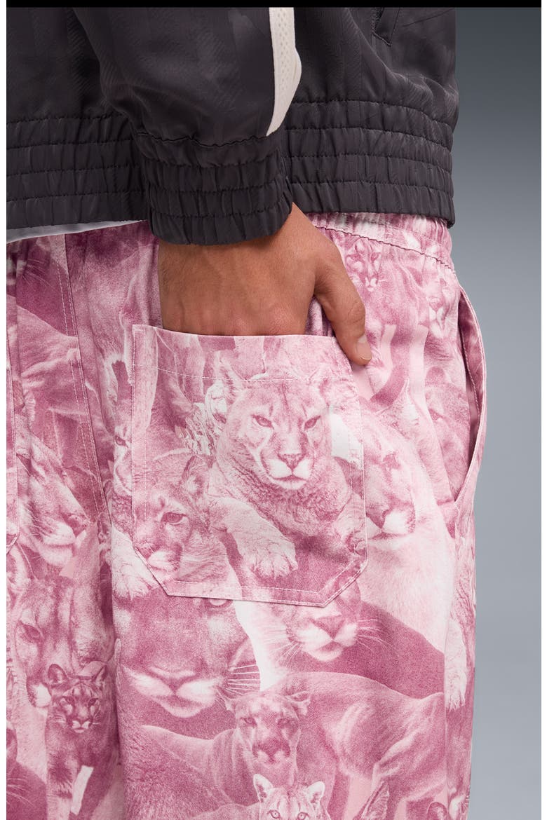 Special Items Allover Cat Print Drawstring Pants, Alternate, color, POISED PINK