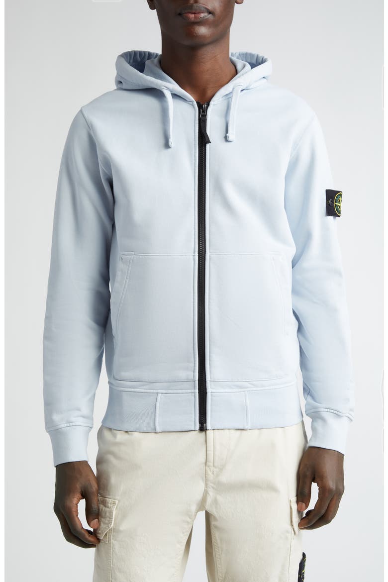 Felpa Zip Hoodie, Main, color, SKY BLUE