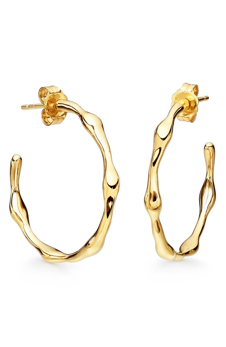 Missoma Medium Molten Hoop Earrings, Main, color, 