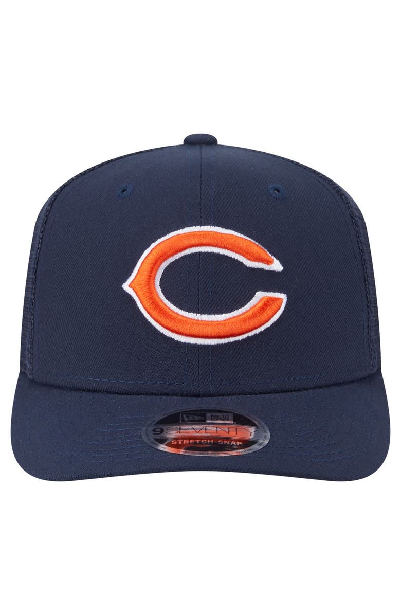 New Era Men's New Era Navy Chicago Bears Main Trucker 9SEVENTY Stretch-Snap Hat, Alternate, color, Navy